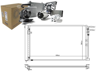 CONDENSADOR DE ACONDICIONADOR INFINITI Q50 Q60 2.0 2.2D 04.13- NISSENS  