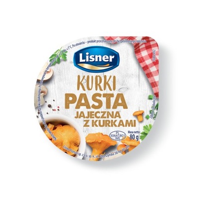 Lisner Pastella jajeczna z kurkami 80 g