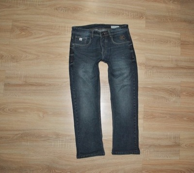 CALVIN KLEIN spodnie jeansowe LOGO r. 32 BDB
