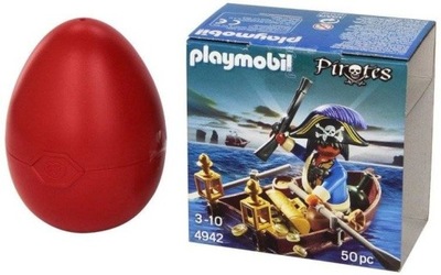 Playmobil JAJKO SKARBONKA Pirat na łodzi wiosła