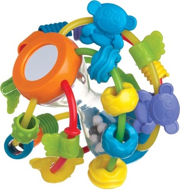 PLAYGRO Play and Learn Ball gryzak chwytak z grzechotką 14 cm