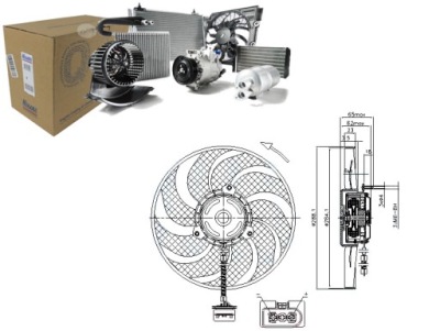 Вентилятор радиатора seat cordoba ibiza iii skoda фото №1