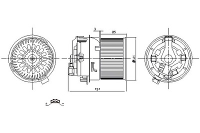 NISSENS VENTILADOR SOPLADORES CITROEN C3 3 PEUGEOT 2008 I 208 208 I  