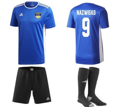 Adidas strój piłkarski z NADRUKIEM 152 junior herb