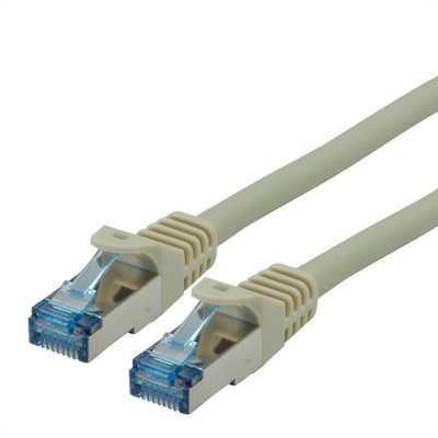 ROLINE Kabel sieciowy RJ45 LAN S/FTP kat.6A, LSOH, szary, 10 m