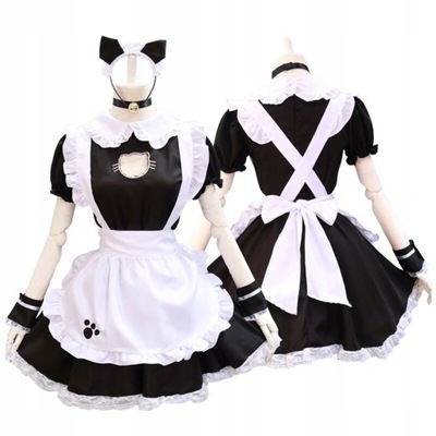 Słodki kot Lolita Maid Dress kostiumy Cosplay