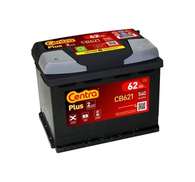 BATERÍA CENTRA PLUS 12V 62AH 540A L+ CB621  