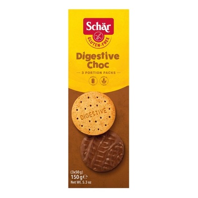 Digestive Choc – Ciastka z czekoladą150g Schar