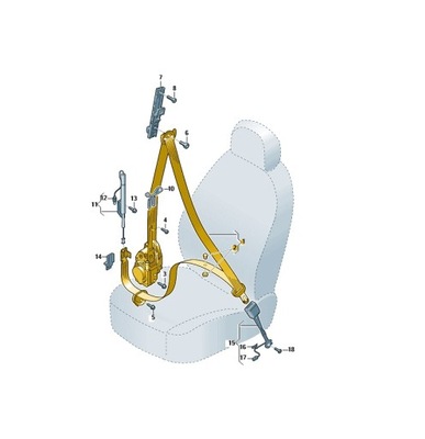 Vw arteon pas безпеки лівий перед 3g8857705f raa фото №1