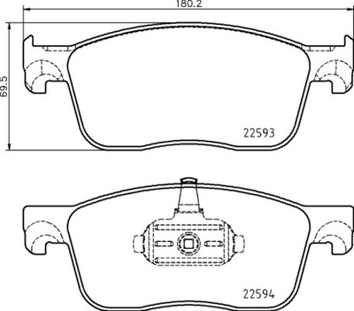 BREMBO P 61 134 КОМПЛЕКТ КОЛОДОК ТОРМОЗНЫХ, ТОРМОЗА TARCZOWE