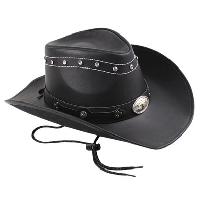 Kapelusz kowbojski Gentleman Hat z szerokim rondem Jazz Caps Black