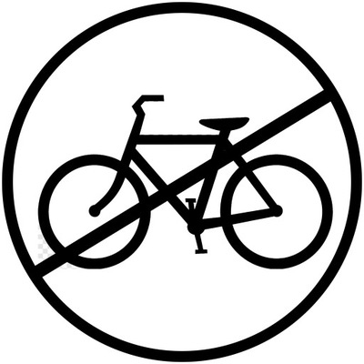 Naklejka Zakaz Wprowadzania Rowerów