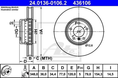 ДИСК ТОРМОЗНОЙ ATE 24.0136-0106 34116766871