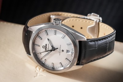 OMEGA GLOBEMASTER CONSTELLATION CO-AXIAL MASTER COSC 39MM NOWY PASEK/KPL