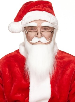Wąsy samoprzylepne Święty Mikołaj broda sztuczny zarost