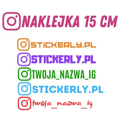 PEGADURA INSTAGRAM WLASNY TEKST INSCRIPCIÓN - 15CM  