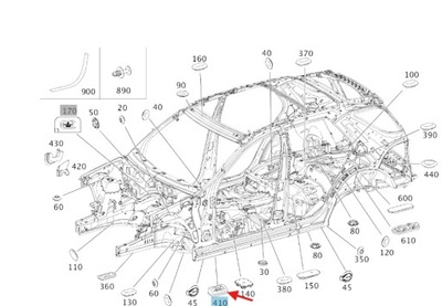 Подкладка pod домкрат mercedes ml w164 cl w216 s w221 r w251 оригинальный номер a1646900509 фото №1