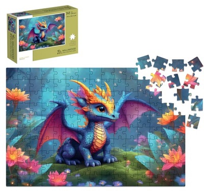 Drewniane Puzzle Milliwood Puzzle Drewniane Dragon 150 Elementów
