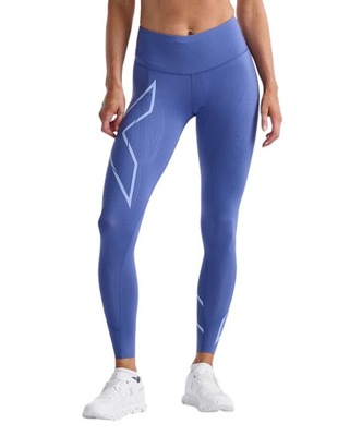 Spodnie legginsy do biegania damskie 2XU Light Speed Mid-Rise Comp r.M