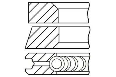 GOETZE 76 STD 2-2-2.5 КОМПЛЕКТ КІЛЬЦЯ ПОРШНЯ MERCEDES A W176 B