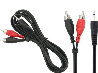 Kabel mini jack 3.5 - 2x RCA (Chinch) męski 1.5m