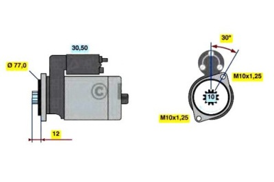 Стартер 12v 2 2kw mitsubishi canter fe5 fe6 фото №1