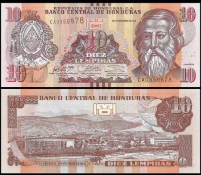 Honduras 10 Lempira 2016 P-99c UNC