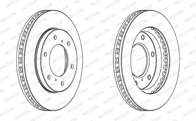 DISCOS DE FRENADO PARTE DELANTERA FERODO DDF1818C  