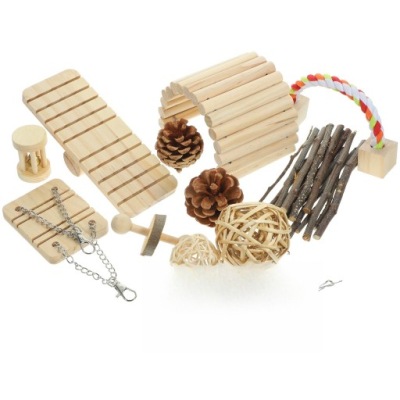 DREWNIANE ZABAWKI DLA CHOMIKA I INNYCH MAŁYCH ZWIERZĄT