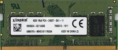 PAMIĘĆ RAM KINGSTON 8GB DDR4 SODIMM LAPTOP PC4 2400T 19200 KMKYF9-MIH