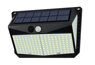 Lampa solarna elewacyjna kinkiet LED z czujnikiem