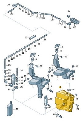 Бак рідина омивача vw passat cc фото №1