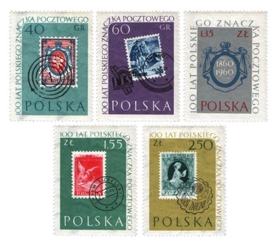 Fi 1007-1011 ** 100-lecie polskiego znaczka pocztowego