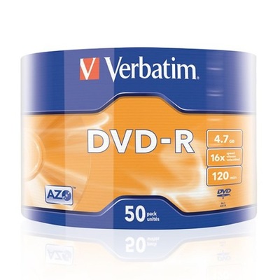 Verbatim DVD-R, Matt Silver, 43788, 4.7GB, 16x, spindle, 50-pack, bez możli