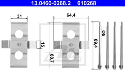 SET ACCESSORIES PADS BRAKE 13.0460-0268.2  