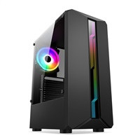 1stCOOL skříň SHARK 1, middle tower, AU, USB 3.0, bez zdroje, RGB fan, průh