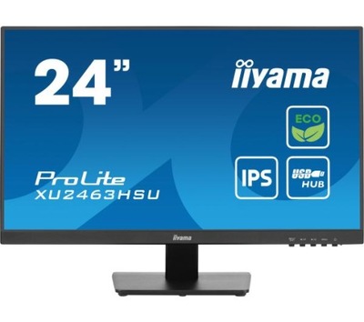 Monitor 24 cale iiyama ProLite XU2463HSU-B1 FHD IPS 100Hz 3ms HDMI DP USB