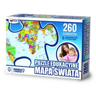 Puzzle Głowala Nauka I Zabawa 260 elementów Puzzle 260 edukacyjne Mapa