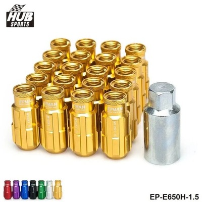 RACING ALUMINUM LOCK LUG NUTS 20PCS 12X1.5 W/KEY PARA HONDA CIVIC TOY~21265  