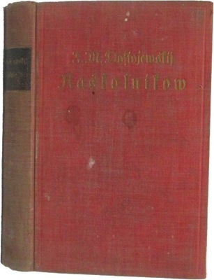 Raskolnikow Dostojewski stara książka niemiecka