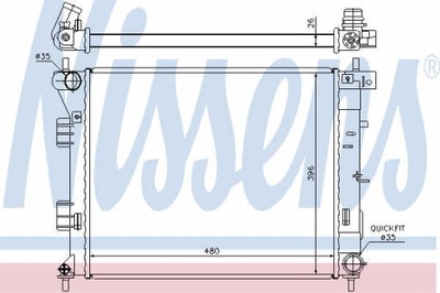 РАДИАТОР ВОДЫ NISSENS 67607