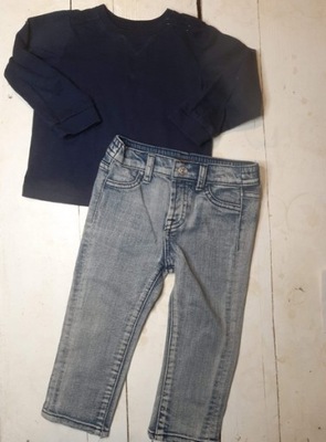 Komplet jeansy i bluzka r 80 18 m dBF55