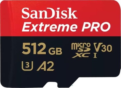 Extreme PRO MicroSDXC 512 GB Class 10 UHSI/U3 A2