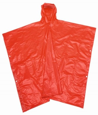 Peleryna płaszcz przeciwdeszczowy poncho czerwony