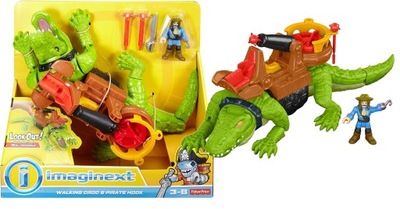 Imaginext Kroczący Krokodyl i Pirat Hak DHH63