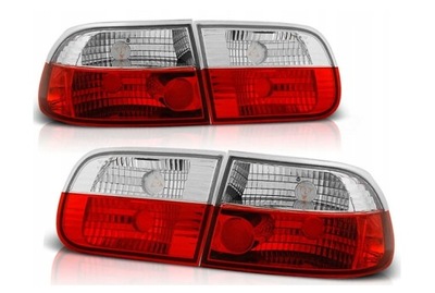 LAMPS REAR DO HONDA CIVIC OD 1991 DO 1995 3D HATCHBACK CLEAR RED WHITE  