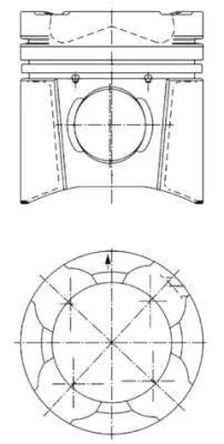 ПОРШЕНЬ MAN 128,00 KH STD 94846600 KOLBENSCHMIDT