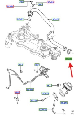 Хомут трубы системы egr 1232361 _ 2s6q-9f481-aa фото №1