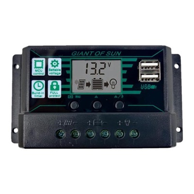 12V/24V/5V LCD Display MPPT PWM Solar Panel Controller Controller 40A