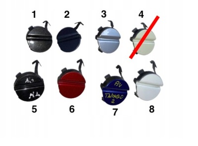 Заглушка фаркоп перед renault twingo ii фото №1